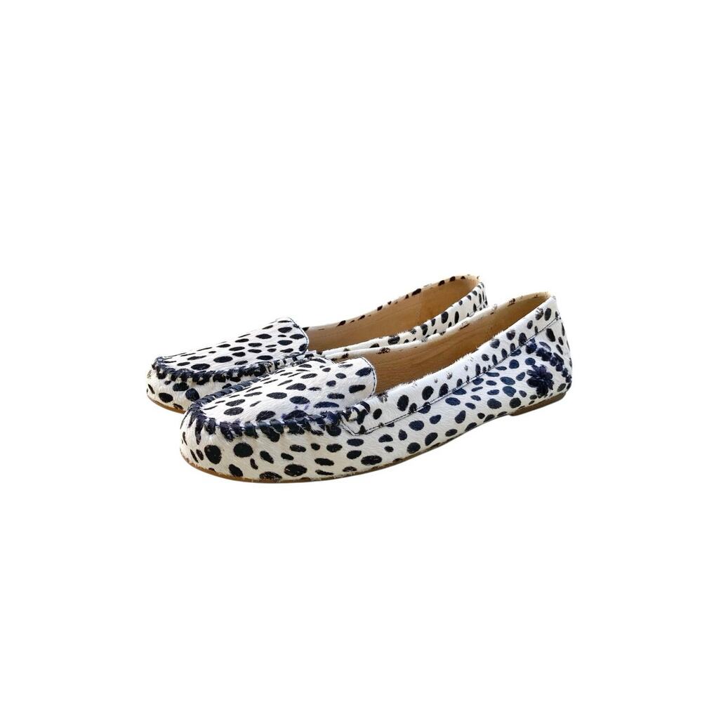 Jack Rogers Calf Hair Cheetah Moccasin Loafers Fall Animal Print Driving Flats